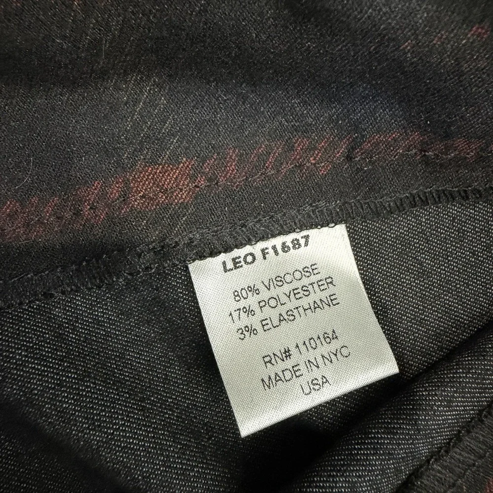 Avenue Montaigne Leo Kick Flare Pant Plaid Black Red Size‎ 12 Designer